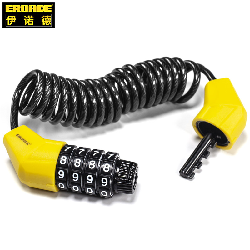 EROADE steel cable code lock bicycle lock helmet lock luggage backpack lock mountain bike road bike light carry