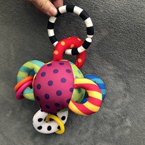 Foreign Trade Outlet Baby Cloth Ball Colorful rattle hand grip ball 0-12 month baby Black and white organoleptic bumpy colorful ball