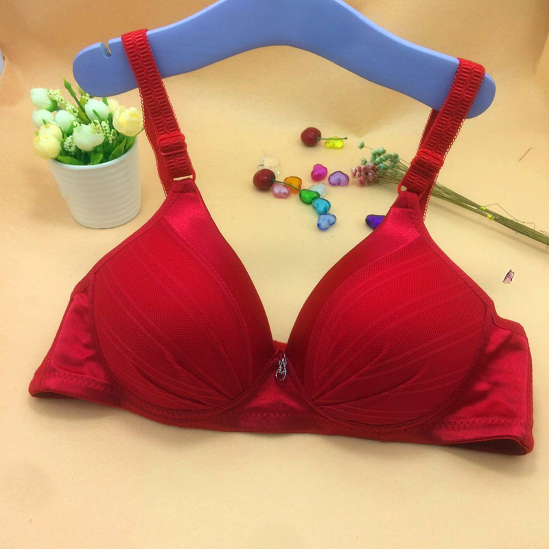 B cup kích thước lớn không có vòng ngực bằng thép tập hợp thoáng khí phần mỏng mẹ cotton thoải mái trung niên ao lot sz bu