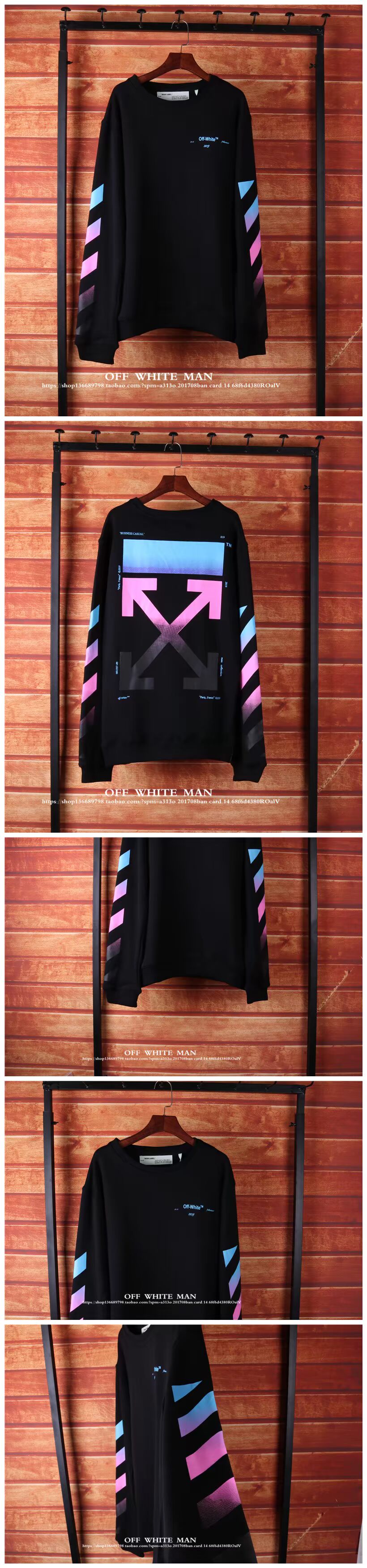 Sweatshirt homme OWFOFF-WHITE - Ref 3128638 Image 9