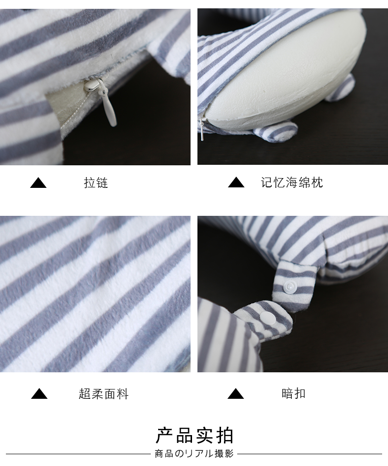 CRAFTHOLIC dễ thương cổ hoạt hình gối hình chữ u di động bảo vệ cổ tử cung bộ nhớ đệm gối máy bay du lịch gối - Gối gối ôm cho bà bầu