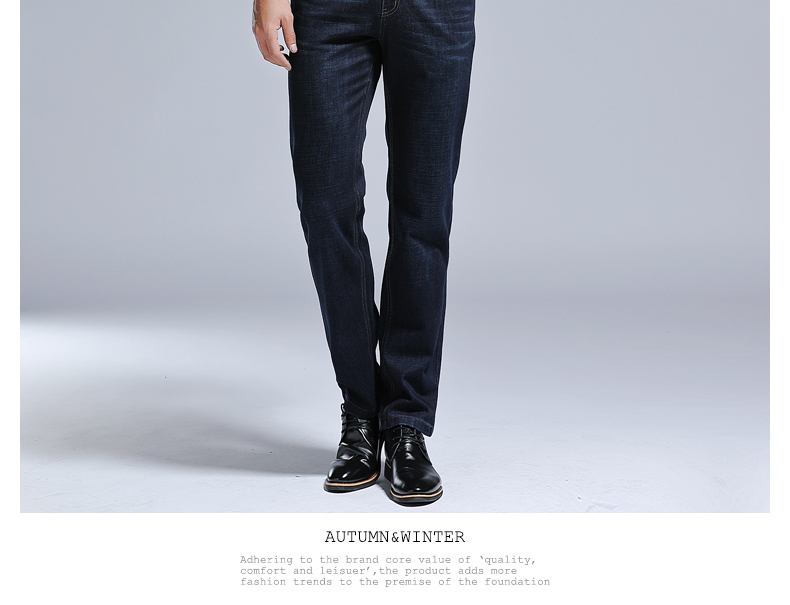 Wen Shi đặc biệt năm túi cơ bản 2018 thu đông 2018 sản phẩm mới ở eo thoải mái quần denim nam quần lửng thời trang nam hàn quốc	