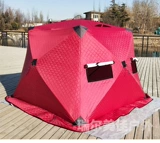 Дорожная зимняя двухэтажная удерживающая тепло ветрозащитная палатка для кемпинга, увеличенная толщина