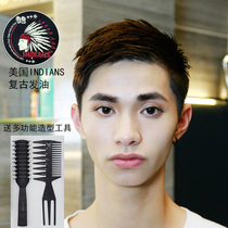 American mens retro hair oil 02 big back styling oil head cream styling hair wax anti-frizz does not hurt hair Indian