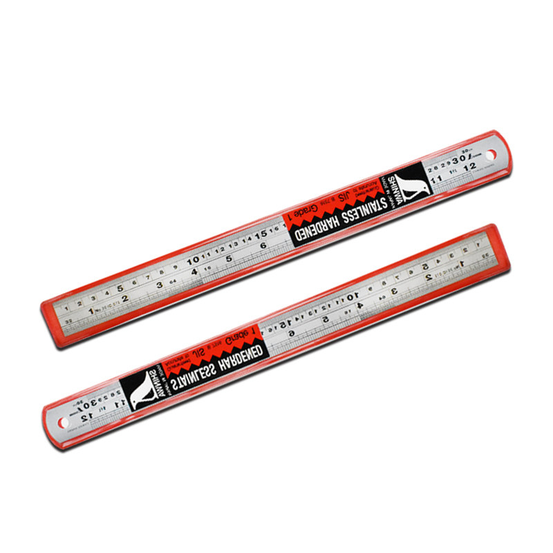 Japan SHINWA PENGUIN CARD with magnetic stainless steel ruler straight steel ruler 150MM6 inch