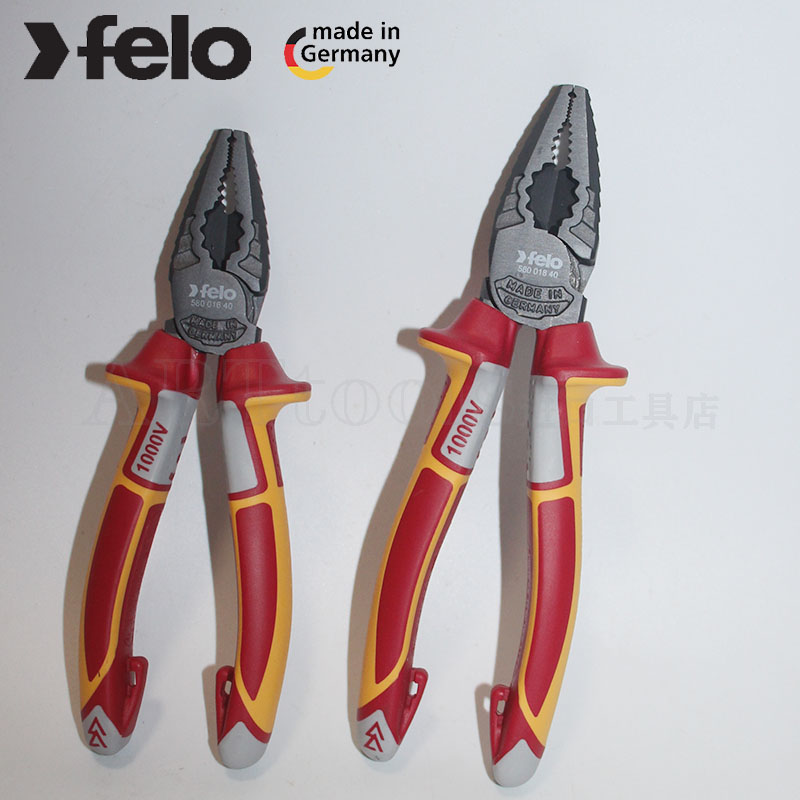German Flying Dragon Felo Import Steel Wire Old Tiger Pincers Electrician Overhaul Pliers Knife Edge Hardness Strong Insulation Universal Tool