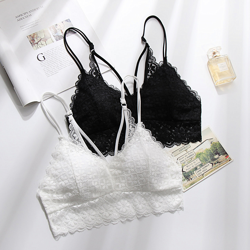 Lace beauty back bra suspender net red hot style wrapped chest bottoming shirt inner wear underwear female four seasons all-match tube top vest