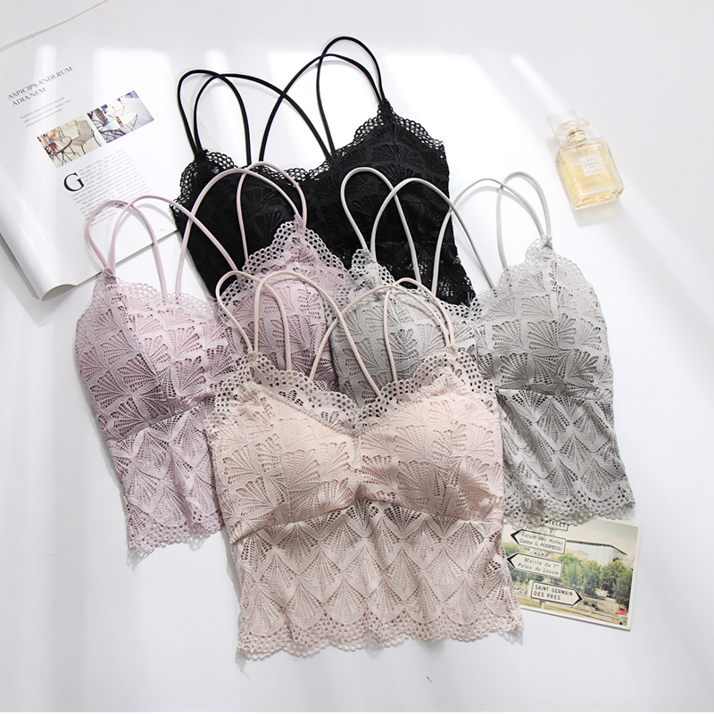 New lace beauty underwear girl little vest bra bra wire bra band red blast closing wrapped in chest