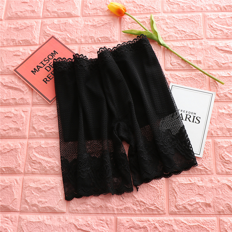 Summer lace thin safety pants anti-slip women's leggings shorts can be worn outside breathable three-point loose safety pants