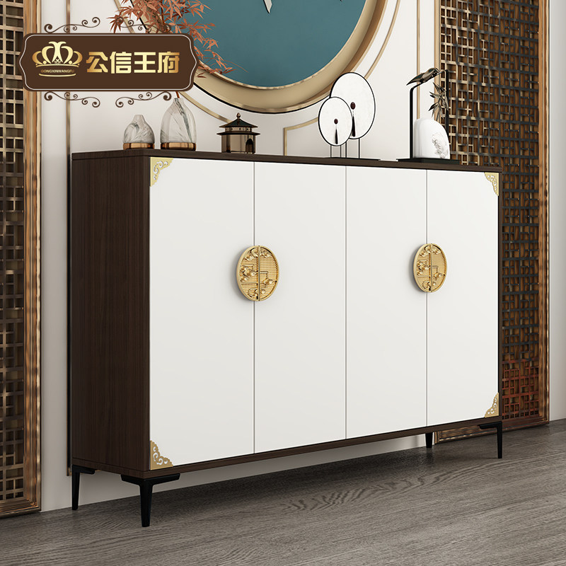 shoe cabinet home entrance cabinet new Chinese style living room storage foyer cabinet modern simple large capacity partition cabinet 