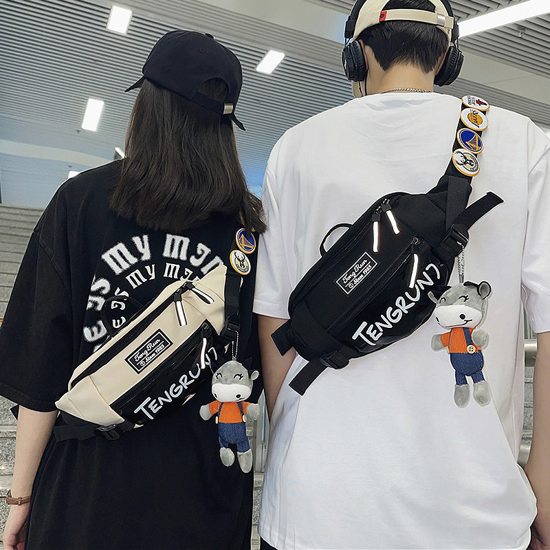 Chest Bag Men Ins Tide Card Sports Section Student Single Shoulder Bag Casual Boys pockets Fashion Small bag Oblique Satchel Bag