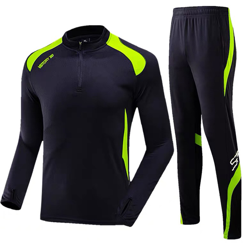 Long sleeve badminton suit set men's and women's long pants warm quick drying jacket children's running sports training clothes fall and winter