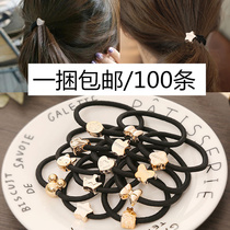 Hairband Japanese and Korean version of simple headgear tie hair accessories leather case Korean high elastic rubber band student hair rope