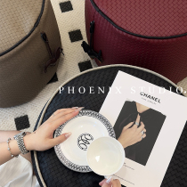 Woven waterproof pouf leather shoe-changing stool living room soft coffee table multi-purpose lazy sofa removable and washable round pouf in all seasons