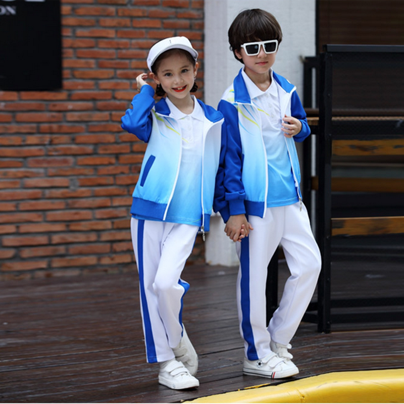 Elementary School Uniforms Spring Summer Grand Scale Code Parenting Suit for men and women Children's Performance Sports clothes Two sets of kindergarten garden clothes