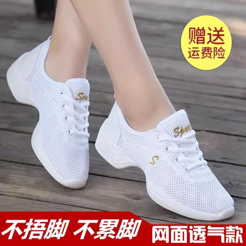 Authentic Square Dance Shoes, Women's Dance Shoes, Mesh Soft Soles, Middle-Aged and Elderly Aerobics, Jazz Sailor Dance, Ghost Step Dance Shoes