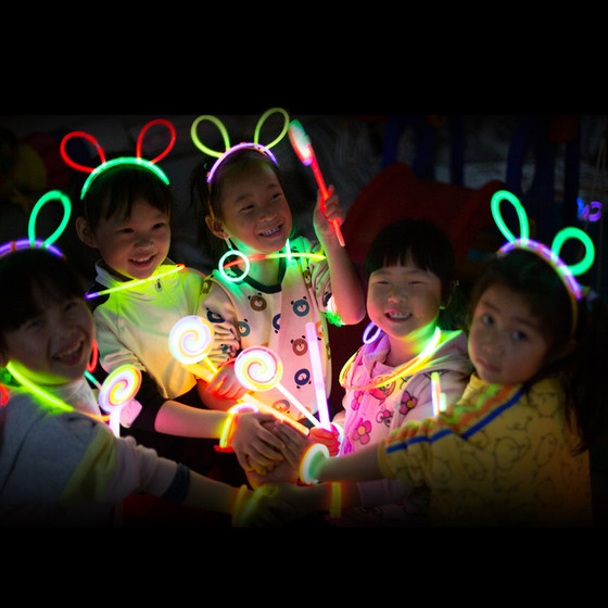 Glow stick children's non-toxic luminous kindergarten party bracelet luminous toy glow stick clothes dance props