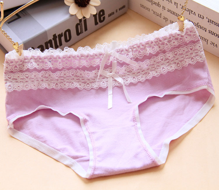 5 dải ở thắt lưng, vải cotton, nơ, bông sexy, chất béo, phụ nữ, trẻ em gái, đồ lót, sinh viên