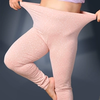 Quần lớn cộng với phân bón XL cho chị em béo eo cao co giãn quần cotton trung niên mẹ ấm mùa đông quần legging nữ
