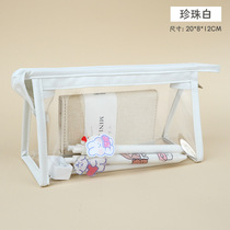 Creative net red cute pencil case large capacity transparent triangle storage bag learning stationery box junior high school small Japanese makeup