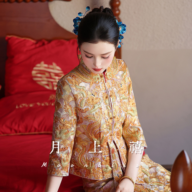 Heavy-Duty Dragon and Phoenix Gown Wedding Dress 2026 New Style Petite Bride Xiuhe Dress High-End Wedding Attire Chinese-Style Bridal Gown Wedding Dress Heavy-Duty Dragon and Phoenix Gown Wedding Dress 2026 New Style Petite Bride Xiuhe Dress High-End Wedding Attire Chinese-Style Bridal Gown Wedding Dress