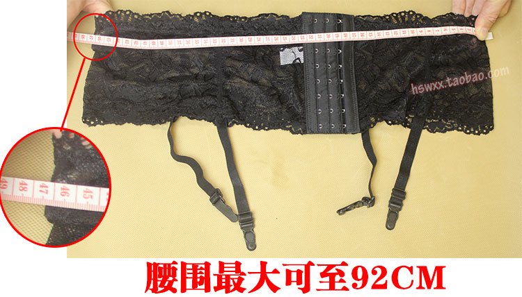 Mùa xuân mới ren rộng ren khóa điều chỉnh kích thước lớn trong suốt vớ garter phù hợp với quần lót vớ lụa