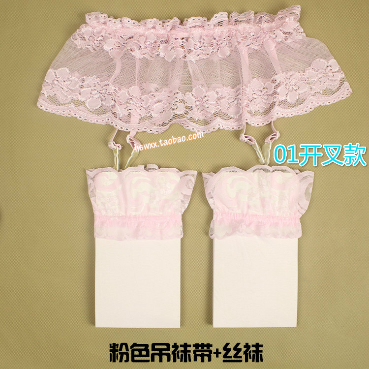 Nhật bản sexy ren trên đầu gối garter phù hợp với garter net vớ vớ đùi dài ống net socks nữ