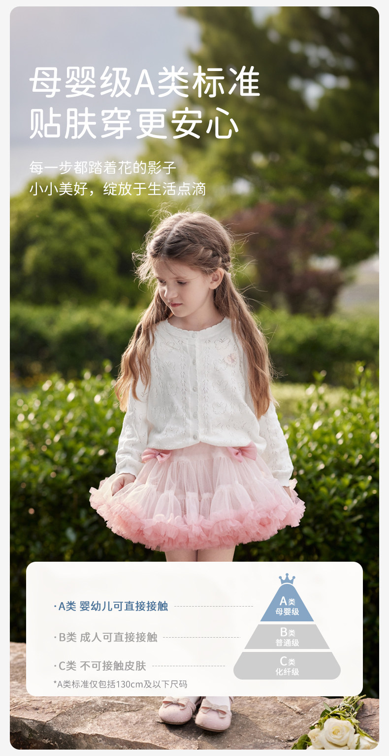 戴维贝拉女童半身裙tutu裙夏季新款儿童粉色公主裙子宝宝蓬蓬短裙 — 7
