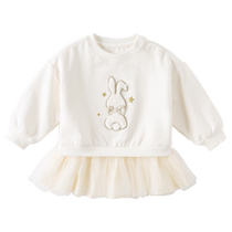 David Bella girls dress 2024 autumn new childrens clothing baby style skirt tops childrens skirts