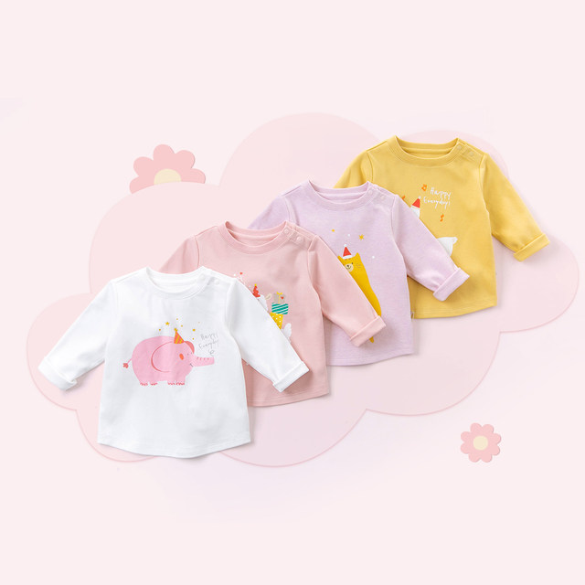David Bella Girls Long Sleeve T-Shirt Children's Tops 2024 Spring Clothes Male Baby Infant Pure Cotton Children Clothing Women