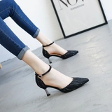 Модная универсальная обувь на высоком каблуке, туфли с заостренным носом, французский стиль, коллекция 2022