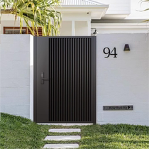 New Chinese-style villa outdoor double-door aluminum alloy courtyard gate garden electric small entrance door courtyard wall door