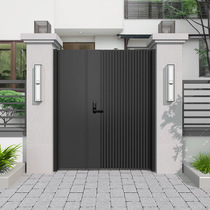High-end courtyard door aluminum art door aluminum alloy villa door walled garden door B&B double-open courtyard door