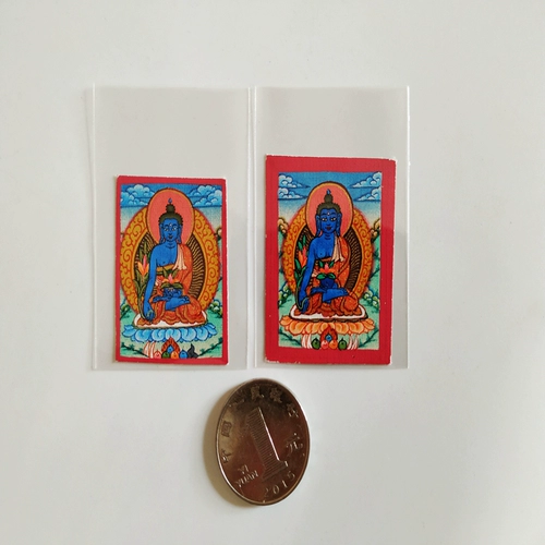 Ручная пленка Тибетская народная портретная портретная тибетская фармацевт Тхангка Будда, к счастью, микросхро