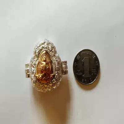 Tibetan hand-made traditional craft retro Gala box Tibetan silver hairpin flower pendant ethnic jewelry