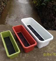 Terrace rectangular flower pot with large size 89 67 61 CM rectangular plastic large flower pot