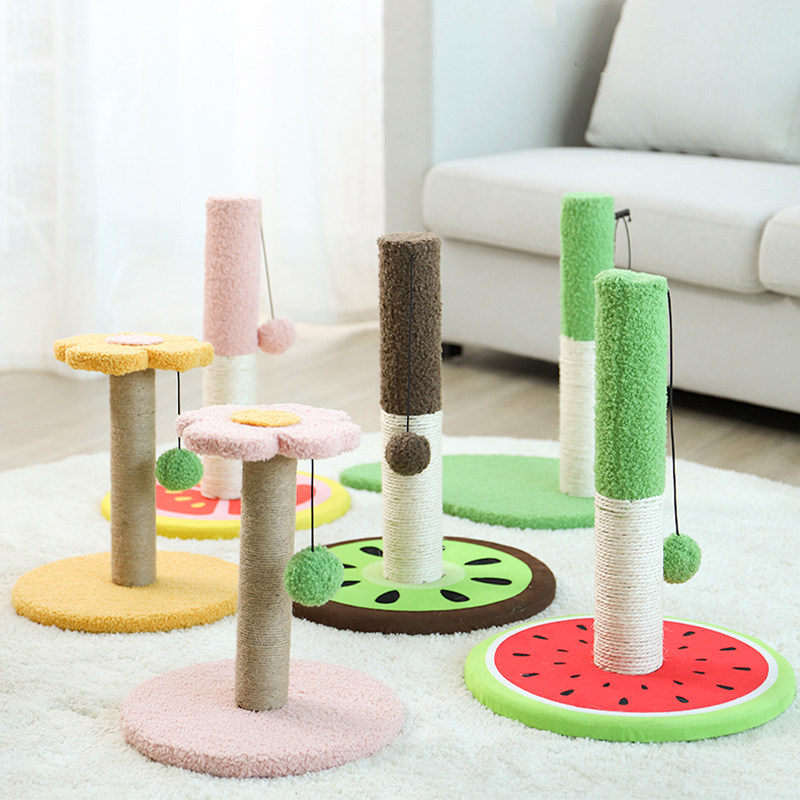 New sisal cat scratching column cat scratching board claw grinder vertical creative climbing frame wear-resistant scratching funny cat toy cat supplies