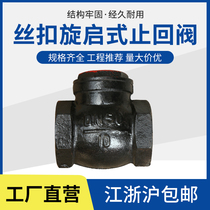 H14X-16 cast iron wire buckle rotary open check valve swing type check valve swing type check valve