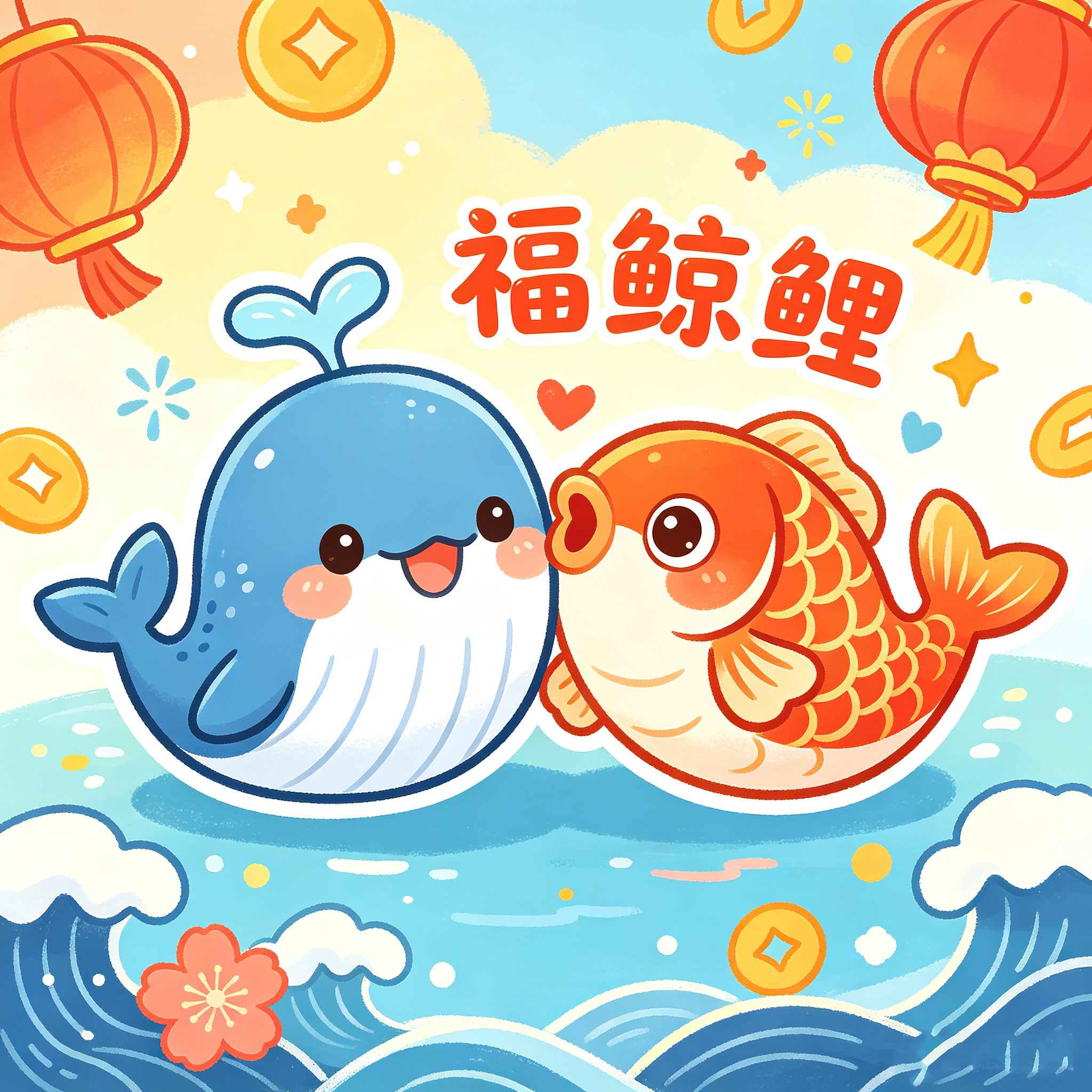 福鲸鲤的LOGO