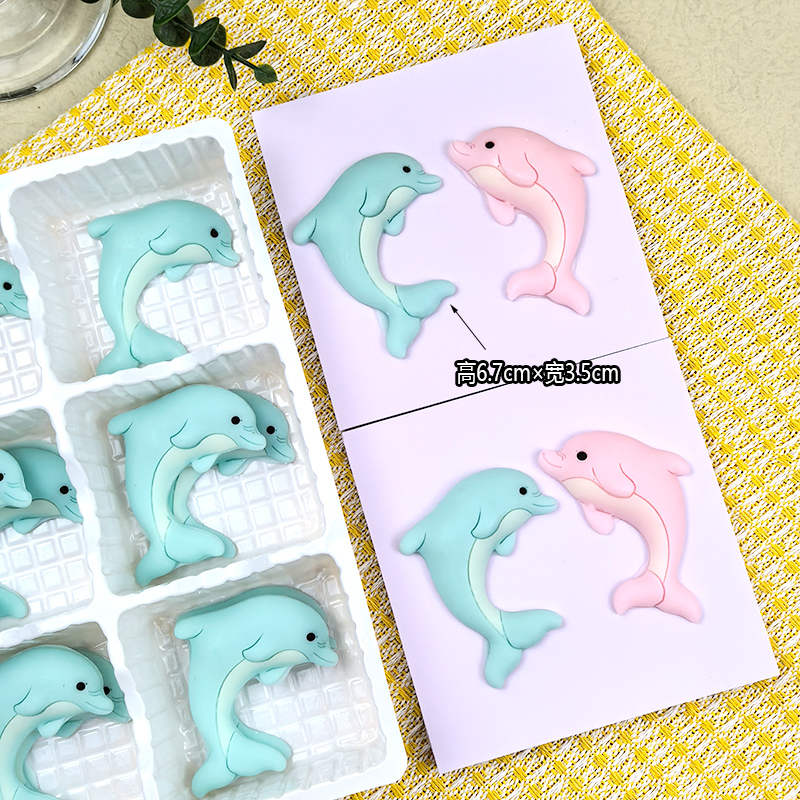 Chocolate Dolphin Fish Cake Decoration Ornaments Cartoon Cute Dessert Cupcake Toppers Ocean Festival Edible