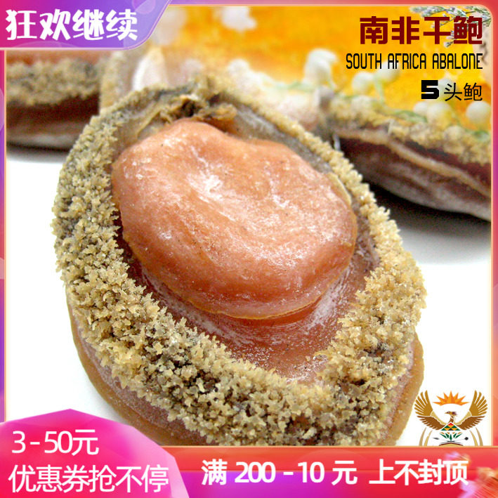 Selected South African dried abalone net Bao seafood Dry stock Big only 5 Head Bowl 500 gr Dry body Excellent Meat Aroma Taste Good