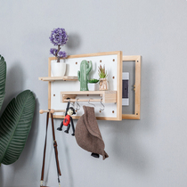  Meter box shelf Wall blocking coat rack Distribution box electric switch box Decorative painting creative hole board storage