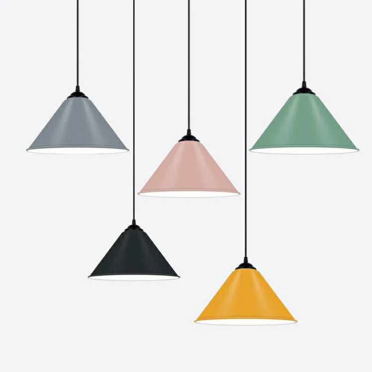 Hot Pins Aesthetically Pleasing Home Dining Room Light Restaurant Bar Lighting Aluminum Alloy Color Hanging Line Light Macaron Color
