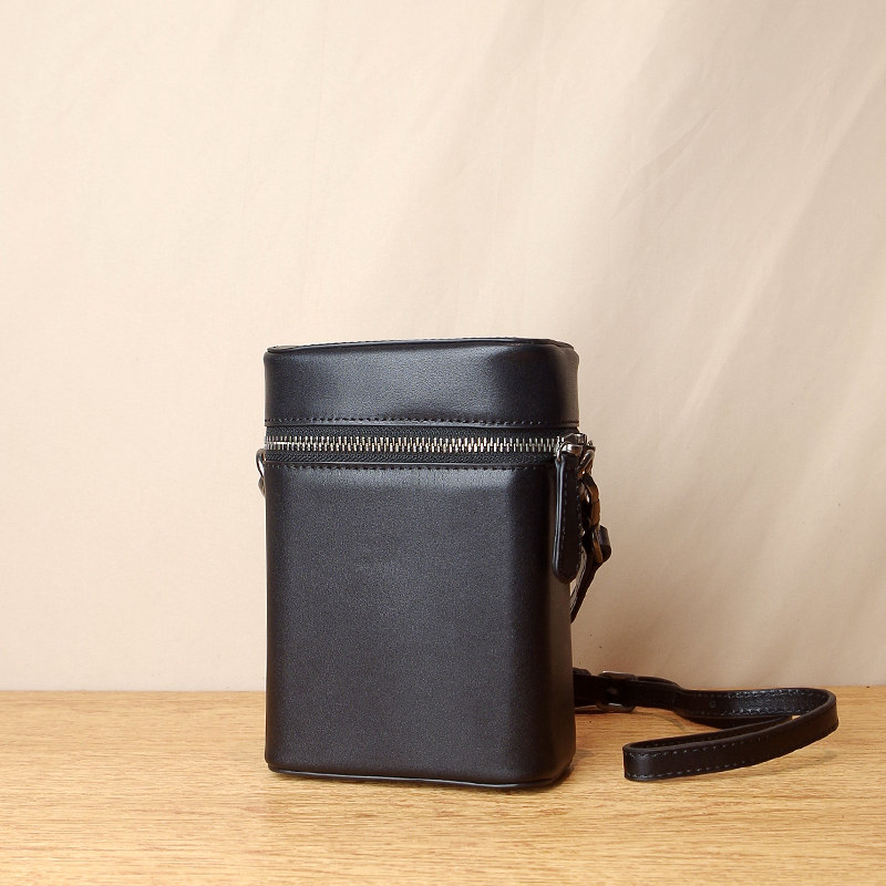 Simple leather women's messenger bag mini bag box bag niche design first layer cowhide women's bag small square bag