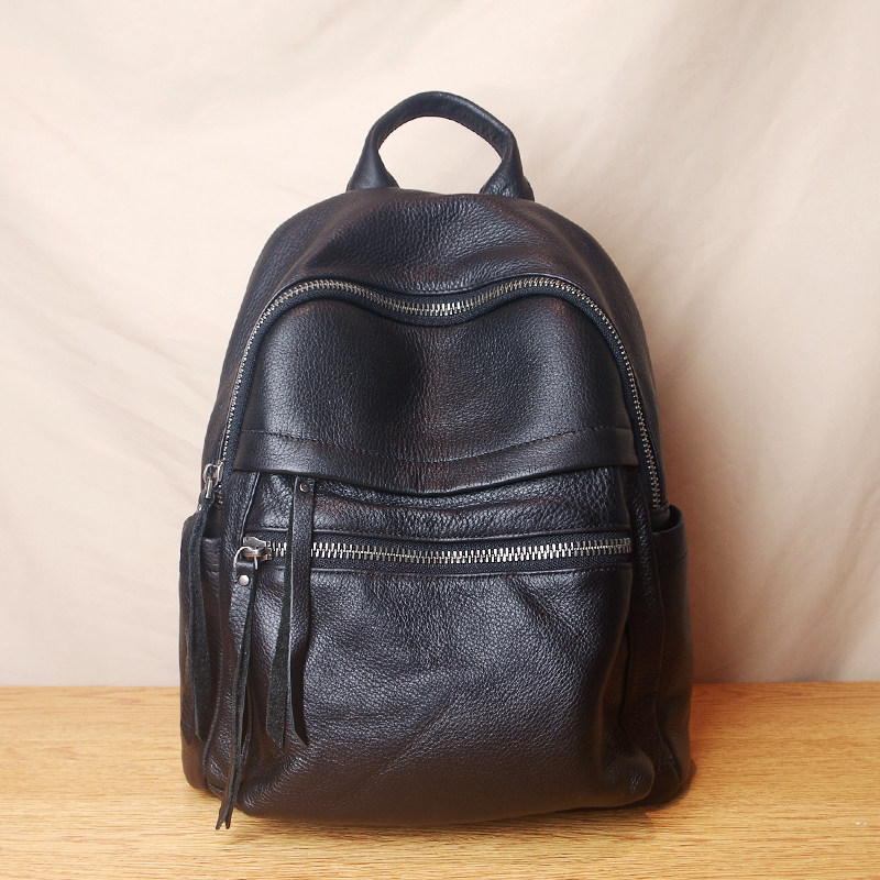 Casual leather women's backpack soft leather large capacity first layer cowhide 2022 new fashion commuter texture backpack