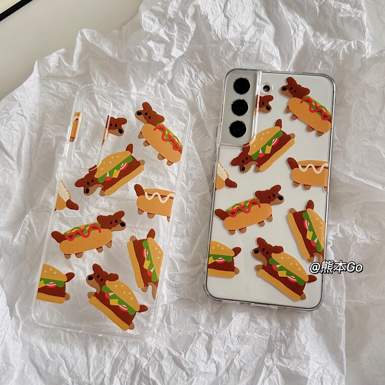 Weanerdog Hotdog Funny Transparent Clear Silicone TPU S23, S23 Plus, S23 Ultra, S22, S22 Plus, S22 Ultra, S21, S21 Plus, S21