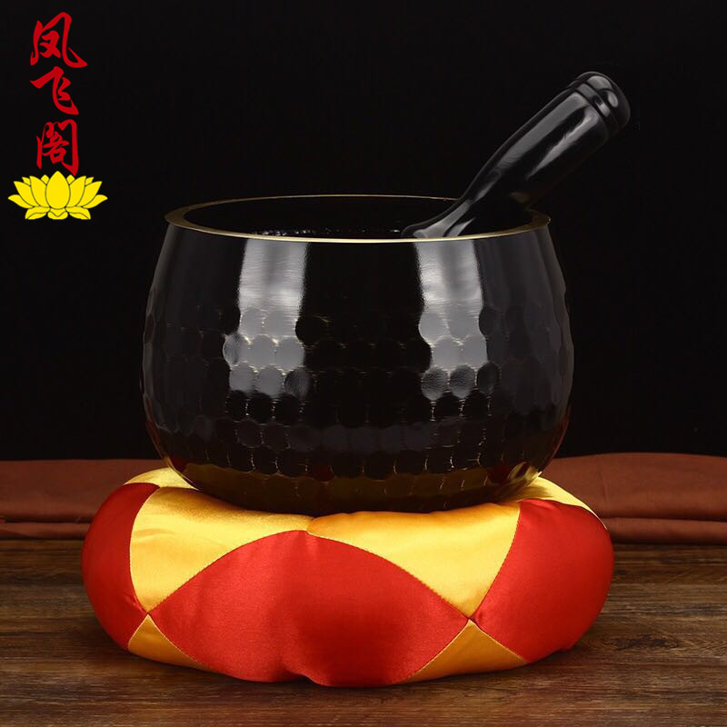 Pure copper copper chime meditation bowl Buddha sound turning bowl cited exhausted practice bowl temple ritual bowl cited chime to celebrate Taiwan Tongqing