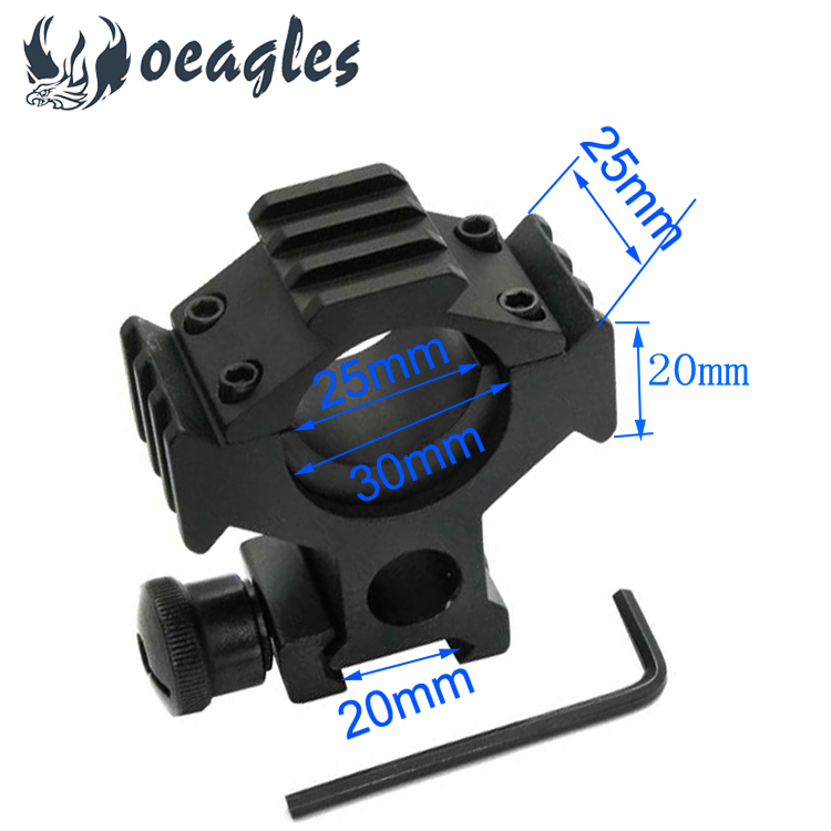 25 25 30mm aluminum alloy lamp clip flashlight clamp bike light clip 20 bayonet 3 sides 20MM rail fastener-Taobao