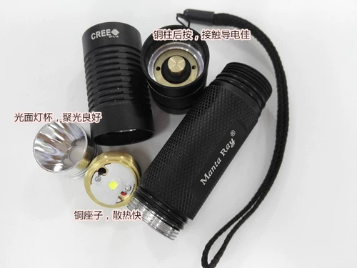 Оригинальный импортный светодиодный фонарик CREE XPL V6 белого света 18650, небольшой прямой фонарик из алюминиевого сплава для походов из алюминиевого сплава