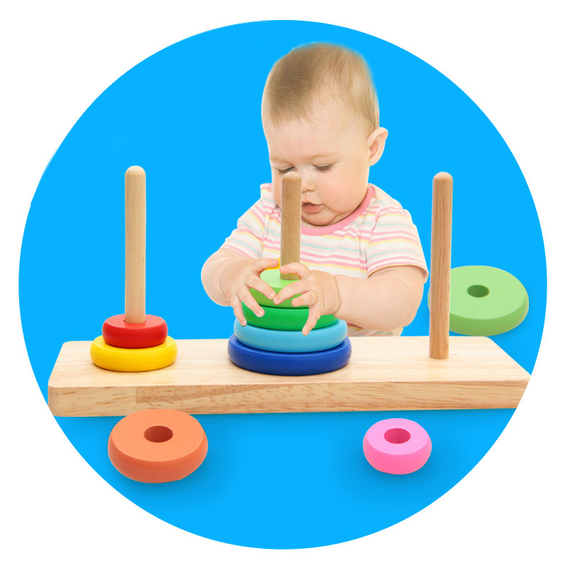 Tháp Hanno bằng gỗ Trò chơi xâm lược trẻ em Giải phóng mặt bằng Đồ chơi Học sinh Tư duy logic Đào tạo Tháp Hà Nội đồ chơi thông minh cho bé